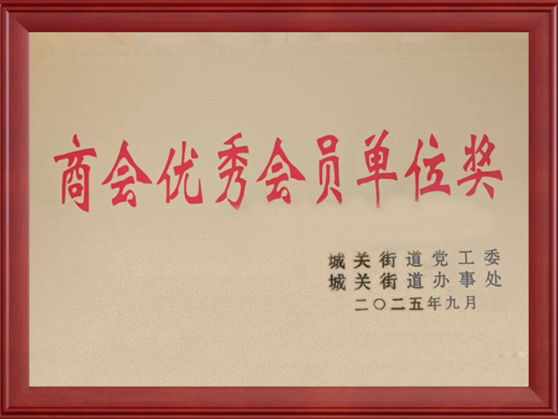 商会优秀会员单位奖